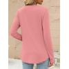 imageANRABESS Womens Long Sleeve Shirts 2025 Fall Henley Business Casual Tops Cute TShirts Work Blouses Outfits Vacation ClothesCoral Pink