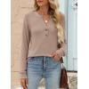 imageANRABESS Womens Long Sleeve Shirts 2025 Fall Henley Business Casual Tops Cute TShirts Work Blouses Outfits Vacation ClothesLight Brown
