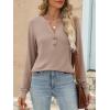 imageANRABESS Womens Long Sleeve Shirts 2025 Fall Henley Business Casual Tops Cute TShirts Work Blouses Outfits Vacation ClothesLight Brown