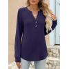 imageANRABESS Womens Long Sleeve Shirts 2025 Fall Henley Business Casual Tops Cute TShirts Work Blouses Outfits Vacation ClothesNavy Blue