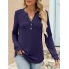 imageANRABESS Womens Long Sleeve Shirts 2025 Fall Henley Business Casual Tops Cute TShirts Work Blouses Outfits Vacation ClothesNavy Blue