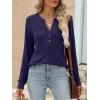 imageANRABESS Womens Long Sleeve Shirts 2025 Fall Henley Business Casual Tops Cute TShirts Work Blouses Outfits Vacation ClothesNavy Blue