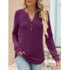 imageANRABESS Womens Long Sleeve Shirts 2025 Fall Henley Business Casual Tops Cute TShirts Work Blouses Outfits Vacation ClothesPurple