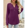imageANRABESS Womens Long Sleeve Shirts 2025 Fall Henley Business Casual Tops Cute TShirts Work Blouses Outfits Vacation ClothesPurple