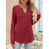 imageANRABESS Womens Long Sleeve Shirts 2025 Fall Henley Business Casual Tops Cute TShirts Work Blouses Outfits Vacation ClothesRed