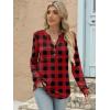 imageANRABESS Womens Long Sleeve Shirts 2025 Fall Henley Business Casual Tops Cute TShirts Work Blouses Outfits Vacation ClothesRed Black Plaid