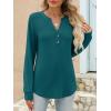 imageANRABESS Womens Long Sleeve Shirts 2025 Fall Henley Business Casual Tops Cute TShirts Work Blouses Outfits Vacation ClothesTeal