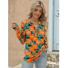 imageANRABESS Womens Long Sleeve Shirts 2025 Fall Henley Business Casual Tops Cute TShirts Work Blouses Outfits Vacation ClothesTeal Orange Floral
