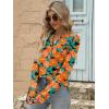 imageANRABESS Womens Long Sleeve Shirts 2025 Fall Henley Business Casual Tops Cute TShirts Work Blouses Outfits Vacation ClothesTeal Orange Floral