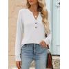 imageANRABESS Womens Long Sleeve Shirts 2025 Fall Henley Business Casual Tops Cute TShirts Work Blouses Outfits Vacation ClothesWhite