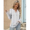 imageANRABESS Womens Long Sleeve Shirts 2025 Fall Henley Business Casual Tops Cute TShirts Work Blouses Outfits Vacation ClothesWhite Grey Strip