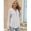 imageANRABESS Womens Long Sleeve Shirts 2025 Fall Henley Business Casual Tops Cute TShirts Work Blouses Outfits Vacation ClothesWhite Grey Strip