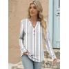 imageANRABESS Womens Long Sleeve Shirts 2025 Fall Henley Business Casual Tops Cute TShirts Work Blouses Outfits Vacation ClothesWhite Grey Strip