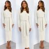 imageANRABESS Womens Long Sleeve Sweater Dress Crew Neck Slim Fit Slit Tie Waist 2025 Ribbed Knit Bodycon Midi Dress Fall OutfitsWhite