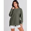 imageANRABESS Womens Oversized Sweatshirts Crewneck Long Sleeve Tunic Pullover Shirts Side Zipper Hoodies 2025 Fall ClothesArmy Green