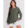imageANRABESS Womens Oversized Sweatshirts Crewneck Long Sleeve Tunic Pullover Shirts Side Zipper Hoodies 2025 Fall ClothesArmy Green