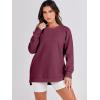 imageANRABESS Womens Oversized Sweatshirts Crewneck Long Sleeve Tunic Pullover Shirts Side Zipper Hoodies 2025 Fall ClothesBurgundy
