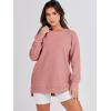 imageANRABESS Womens Oversized Sweatshirts Crewneck Long Sleeve Tunic Pullover Shirts Side Zipper Hoodies 2025 Fall ClothesDark Pink