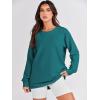 imageANRABESS Womens Oversized Sweatshirts Crewneck Long Sleeve Tunic Pullover Shirts Side Zipper Hoodies 2025 Fall ClothesDusty Blue