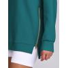 imageANRABESS Womens Oversized Sweatshirts Crewneck Long Sleeve Tunic Pullover Shirts Side Zipper Hoodies 2025 Fall ClothesDusty Blue