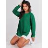 imageANRABESS Womens Oversized Sweatshirts Crewneck Long Sleeve Tunic Pullover Shirts Side Zipper Hoodies 2025 Fall ClothesGreen