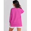 imageANRABESS Womens Oversized Sweatshirts Crewneck Long Sleeve Tunic Pullover Shirts Side Zipper Hoodies 2025 Fall ClothesHot Pink