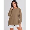 imageANRABESS Womens Oversized Sweatshirts Crewneck Long Sleeve Tunic Pullover Shirts Side Zipper Hoodies 2025 Fall ClothesKhaki