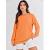 imageANRABESS Womens Oversized Sweatshirts Crewneck Long Sleeve Tunic Pullover Shirts Side Zipper Hoodies 2025 Fall ClothesOrange