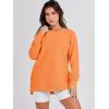 imageANRABESS Womens Oversized Sweatshirts Crewneck Long Sleeve Tunic Pullover Shirts Side Zipper Hoodies 2025 Fall ClothesOrange