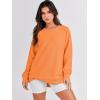 imageANRABESS Womens Oversized Sweatshirts Crewneck Long Sleeve Tunic Pullover Shirts Side Zipper Hoodies 2025 Fall ClothesOrange