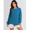 imageANRABESS Womens Oversized Sweatshirts Crewneck Long Sleeve Tunic Pullover Shirts Side Zipper Hoodies 2025 Fall ClothesSteel Blue