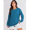 imageANRABESS Womens Oversized Sweatshirts Crewneck Long Sleeve Tunic Pullover Shirts Side Zipper Hoodies 2025 Fall ClothesSteel Blue