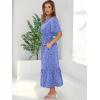 imageANRABESS Womens Summer Short Sleeve Maxi Dress 2025 Casual V Neck High Waist ALine Flowy Loose Tiered Boho Long DressesRoyal Blue Floral