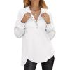 imageANRABESS Womens Long Sleeve Henley Tops Tunic Sweatshirt Loose Slit Casual Button Shirts Pullover 2025 Fall Winter OutfitsWhite