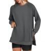 imageANRABESS Womens Oversized Sweatshirts Crewneck Long Sleeve Tunic Pullover Shirts Side Zipper Hoodies 2025 Fall ClothesDark Grey