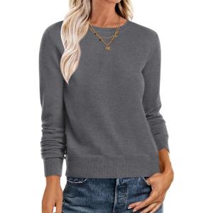imageANRABESS Sweaters for Women Long Sleeve Lightweight Crewneck Soft Basic Knit Loose Fit Pullover Top 2025 Fall Trendy OutfitsDark Gray