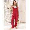 imageANRABESS Jumpsuits for Women Casual Summer Overalls Sleeveless Spaghetti Strap Romper Jumpers Trendy Beach Vacation OutfitsBright Red