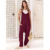 imageANRABESS Jumpsuits for Women Casual Summer Overalls Sleeveless Spaghetti Strap Romper Jumpers Trendy Beach Vacation OutfitsBurgundy