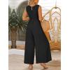imageANRABESS Jumpsuits for Women Summer Dressy Casual Linen Romper Sleeveless V Neck High Waist Wide Leg Beach Vacation OutfitsBlack