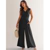 imageANRABESS Jumpsuits for Women Summer Dressy Casual Linen Romper Sleeveless V Neck High Waist Wide Leg Beach Vacation OutfitsBlack