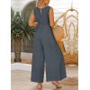 imageANRABESS Jumpsuits for Women Summer Dressy Casual Linen Romper Sleeveless V Neck High Waist Wide Leg Beach Vacation OutfitsDeep Grey