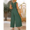 imageANRABESS Jumpsuits for Women Summer Dressy Casual Linen Romper Sleeveless V Neck High Waist Wide Leg Beach Vacation OutfitsGrass