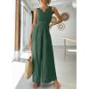 imageANRABESS Jumpsuits for Women Summer Dressy Casual Linen Romper Sleeveless V Neck High Waist Wide Leg Beach Vacation OutfitsGrass