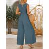 imageANRABESS Jumpsuits for Women Summer Dressy Casual Linen Romper Sleeveless V Neck High Waist Wide Leg Beach Vacation OutfitsLake Blue