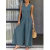 imageANRABESS Jumpsuits for Women Summer Dressy Casual Linen Romper Sleeveless V Neck High Waist Wide Leg Beach Vacation OutfitsLake Blue