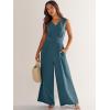 imageANRABESS Jumpsuits for Women Summer Dressy Casual Linen Romper Sleeveless V Neck High Waist Wide Leg Beach Vacation OutfitsLake Blue
