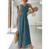 imageANRABESS Jumpsuits for Women Summer Dressy Casual Linen Romper Sleeveless V Neck High Waist Wide Leg Beach Vacation OutfitsLake Blue
