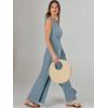 imageANRABESS Jumpsuits for Women Summer Dressy Casual Linen Romper Sleeveless V Neck High Waist Wide Leg Beach Vacation OutfitsLight Blue