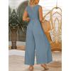 imageANRABESS Jumpsuits for Women Summer Dressy Casual Linen Romper Sleeveless V Neck High Waist Wide Leg Beach Vacation OutfitsLight Blue
