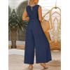 imageANRABESS Jumpsuits for Women Summer Dressy Casual Linen Romper Sleeveless V Neck High Waist Wide Leg Beach Vacation OutfitsNavy Blue